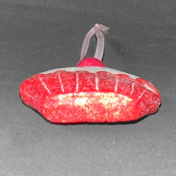 Red & White Christmas Cupcake Ornament - Picture 5 of 5